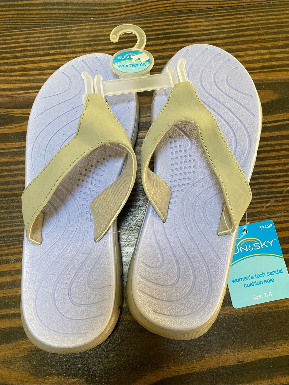 Women's Lavender & Grey Comfort Tech Flip Flop